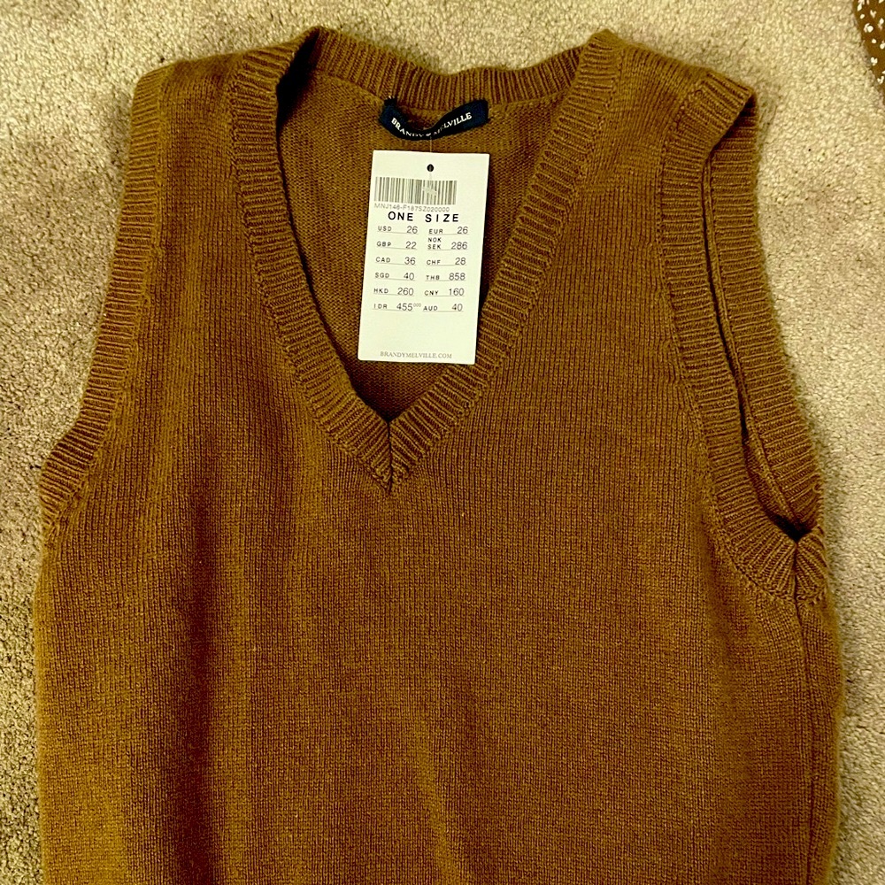 Brandy Melville sweater vest, cropped